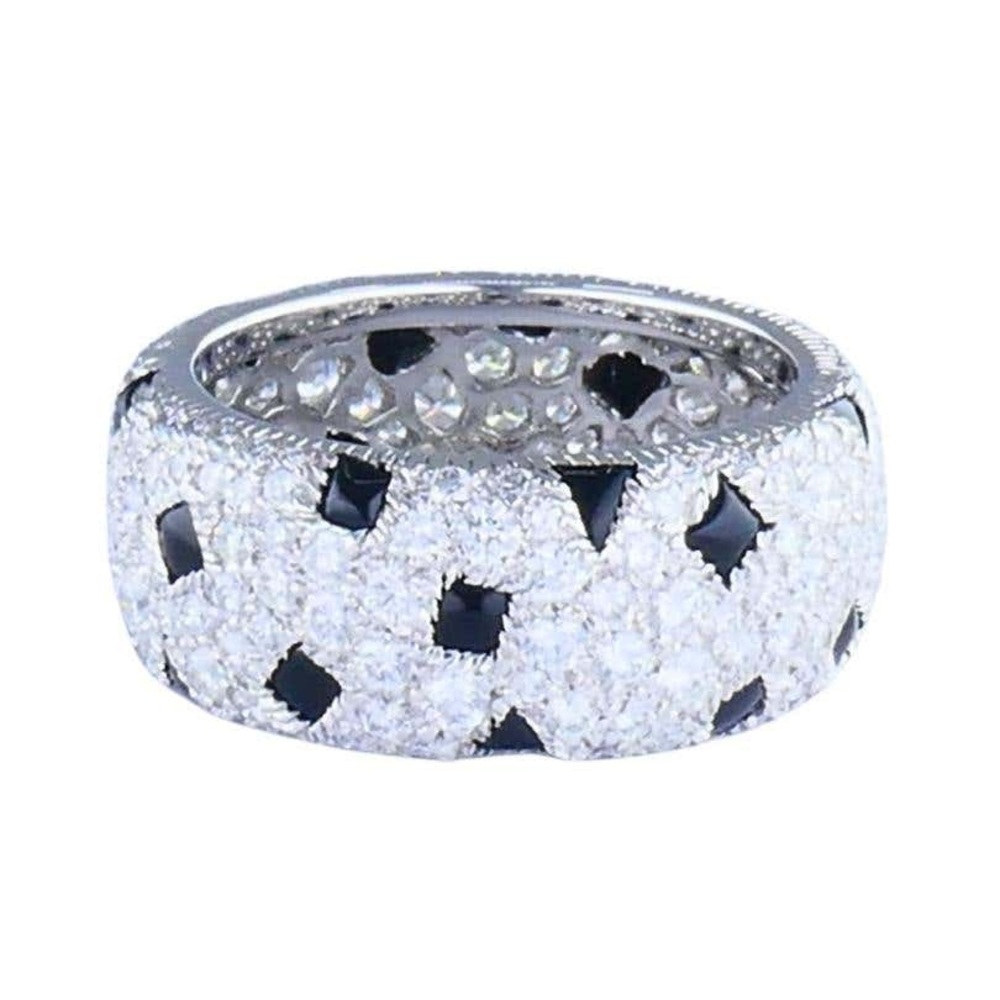 Cartier Panthere Pelage 18k White Gold Diamond Ring - Picture 1 of 9